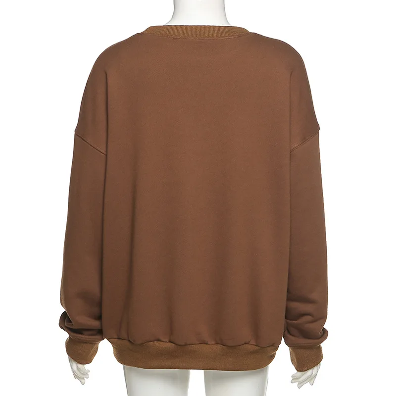 

Autumn Thicken Warm Long Sleeve Loose Was Slim Women Pullovers Hoodie New 2020 Casual Street Print Embroidery Sweatshirt Lady