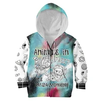 animal in space 3d printed hoodies kids pullover sweatshirt tracksuit jacket t shirts boy for girl funny animal clothes