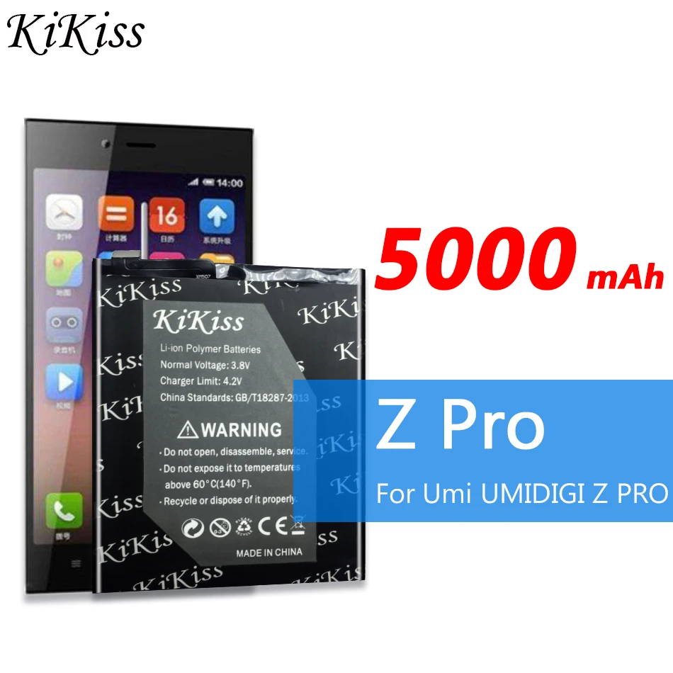 Аккумулятор большой мощности для Umi UMIDIGI Z PRO 5000 мАч мобильный телефон + Бесплатный