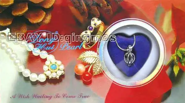 Жемчужное ожерелье Qingmos Wish с кулоном в виде сердца Женское Ожерелье из