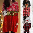 Женская блузка с рождественским принтом размера плюс, свитшот с длинным рукавом, пуловер, топы, уличная одежда, толстовка, толстовки с капюшоном