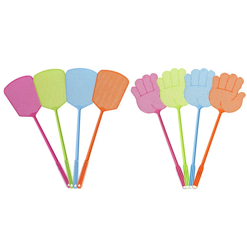 

Fashion Plastic Fly Swatter With Extended Handle Net Surface Household Non-toxic And Odorless Swatter Tool