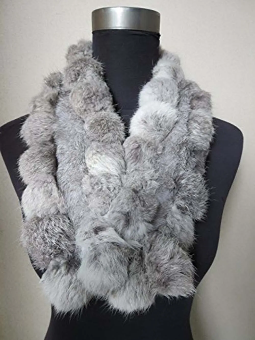 Женский Теплый шейный платок ручной работы из натурального 100% кроличьего меха|free