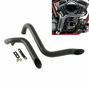 

Motorcycle 1.75" Drag Pipes Exhaust For Harley Sportster XL883 1986-2013 12 Softail FXST Heritage Fat Boy Springer Black Chrome