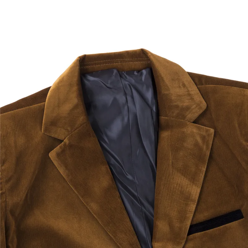 M-3XL размера плюс для мужчин Блейзер Slim Fit Модная хлопковая куртка Цвет черный