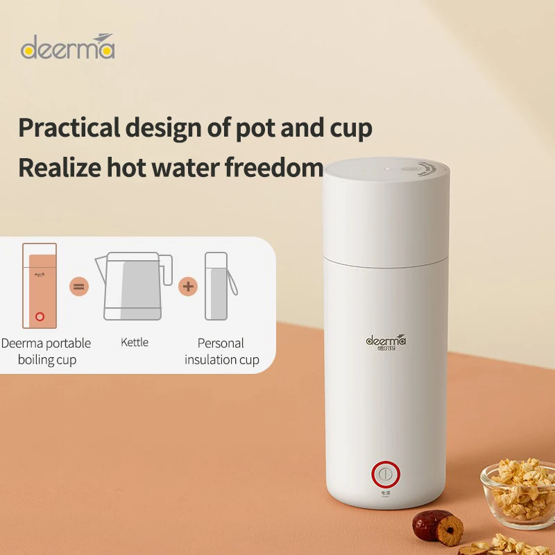 

The New Deerma Electric Kettle portable kettle mini travel electric kettle Thermos cup Electric hot water cup DEM-DR050