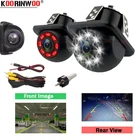 Универсальная камера заднего вида Koorinwoo, HD CCD Видео вход, камера заднего вида, фронтальная камера заднего вида, парковочная система, ночное видение