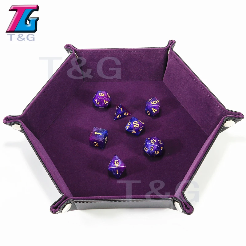 Держатель для игральных костей поднос из искусственной кожи двустороннее