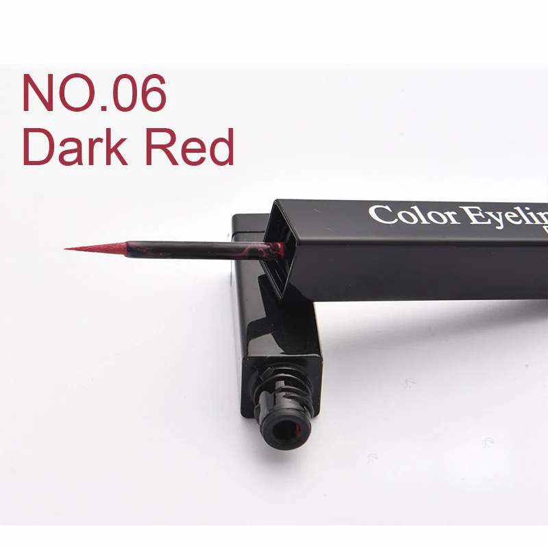 eyeliner-dark red ICYCHEER цветная Водостойкая тушь для ресниц быстросохнущая завивка ресниц с эффектом нарощенных ресниц Синий Коричневый Красный Фиолетовый Черный Тушь для ресниц - Цвет: eyeliner-dark red