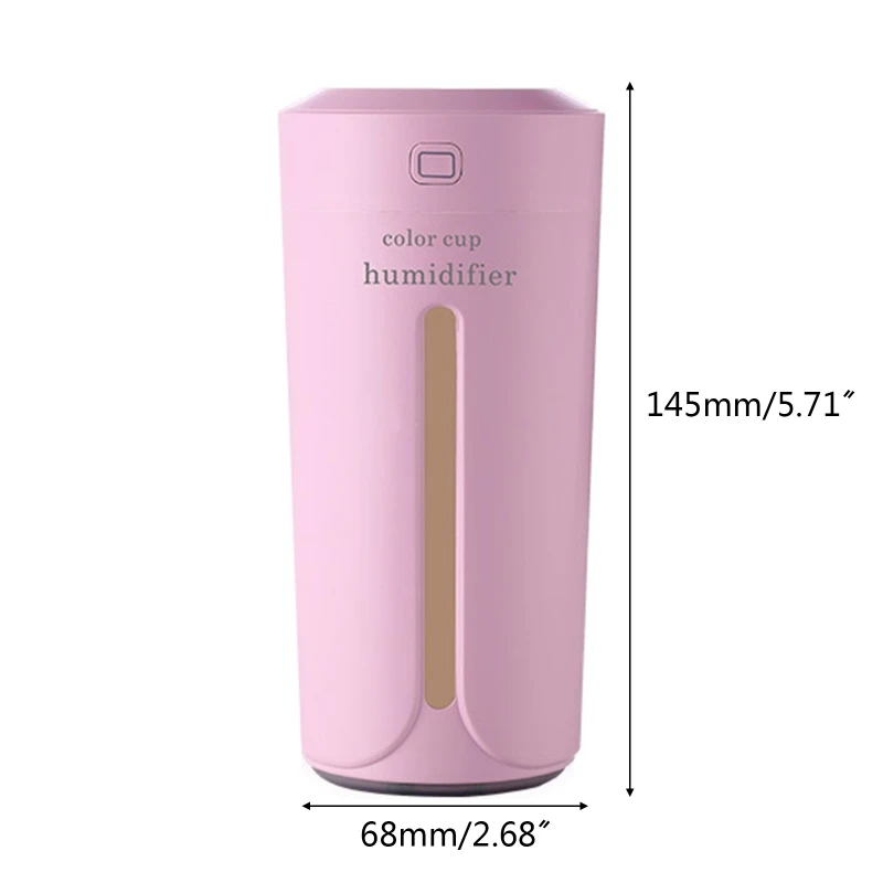 

230ml USB Color Cup Air Humidifier with LED Breathing Light Nano Mist Diffuser