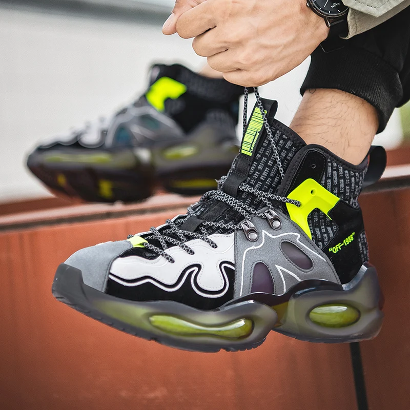 

Fashion Running Shoes Men Damping Sneakers for Male Comfortable Sports Fitness Outdoor Lace Up Walking Athletic Footwear 43 44