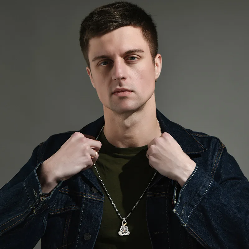 Ювелирные изделия в стиле панк готика объемный Золотой крючок мужские