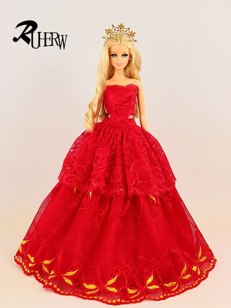 30 шт./лот (платье + обувь вешалка) новое платье ручной работы для куклы Барби