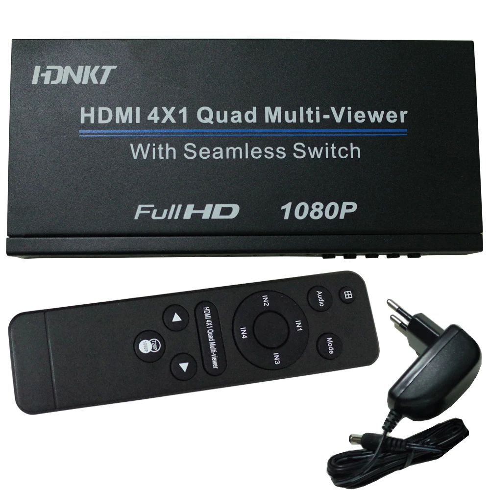 Мультимедийный Переключатель HDMI Quad 1080p сплиттер бесшовное ИК-управление 3D