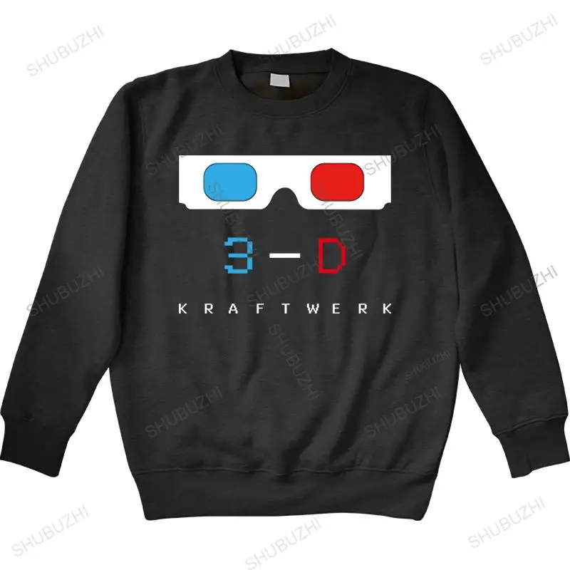 

New Kraftwerk 3-D Black White Mens Electronic Synth Krautrock Organisation High Quality Casual Printing warm hoody euro size