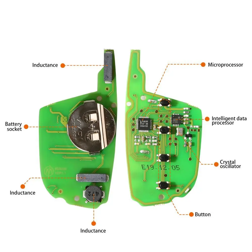1 шт. Xhorse Smart Remote красочный Кристальный стиль XSCS00EN |