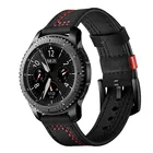 Ремешок кожаный для Samsung Gear S3 Galaxy Watch 3 45 мм 41 мм Active 2 44 мм 40 мм, браслет для Galaxy Watch 46 мм 42 мм, 22 мм 20 мм