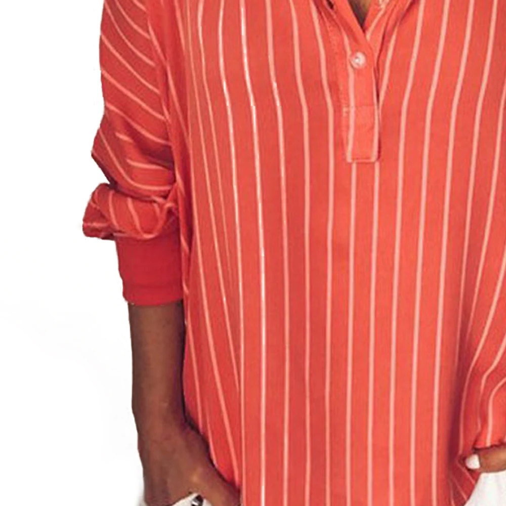 Женская полосатая рубашка с длинными рукавами весна-осень свободный рукав