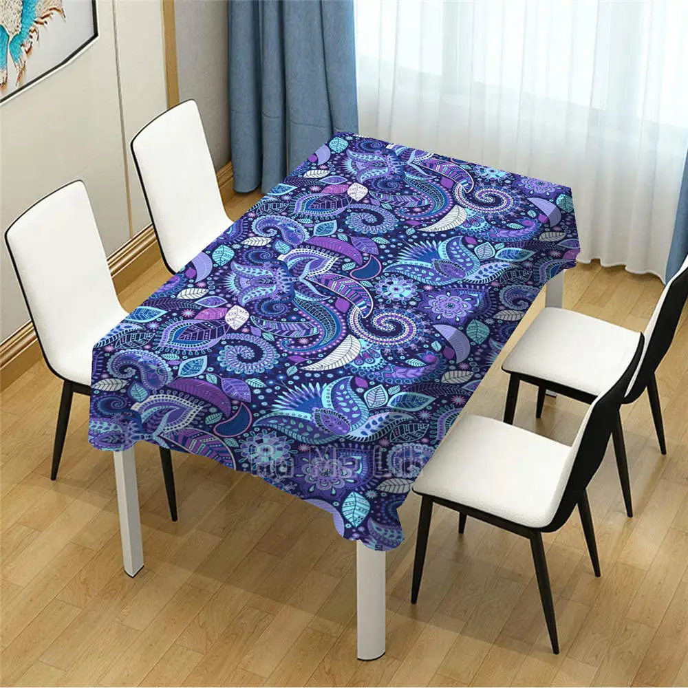 

Abstract Artistic Magic Leaves Patten Design Tablecloth For Dinner Table Decor