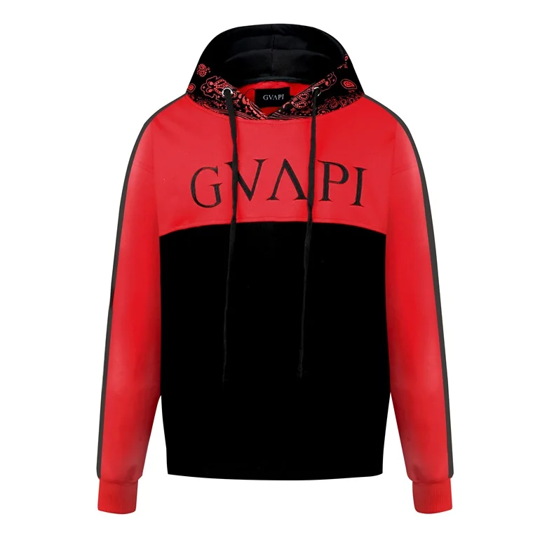 GUAPI GVAPI MMXV Пейсли печать Малиново-Красный Пейсли облако серый Пейсли Призрак белый Пейсли Толстовка мужская