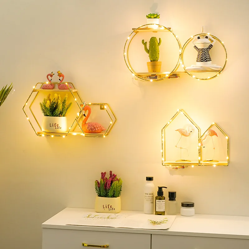 Металлические декоративные настенные полки CAPTAINIRON в скандинавском