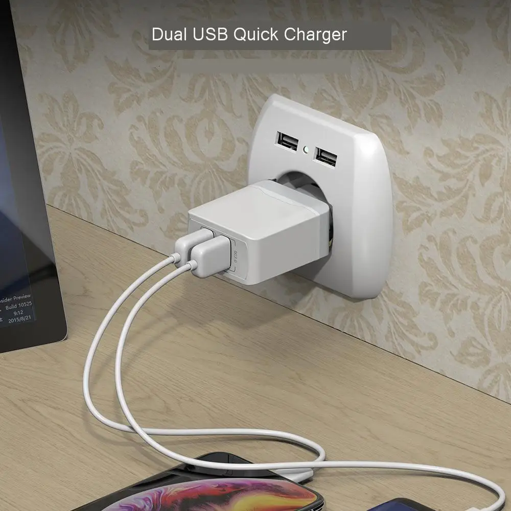 Зарядное устройство с двумя USB-портами 18 Вт 5 В 3 0 А | Мобильные телефоны и