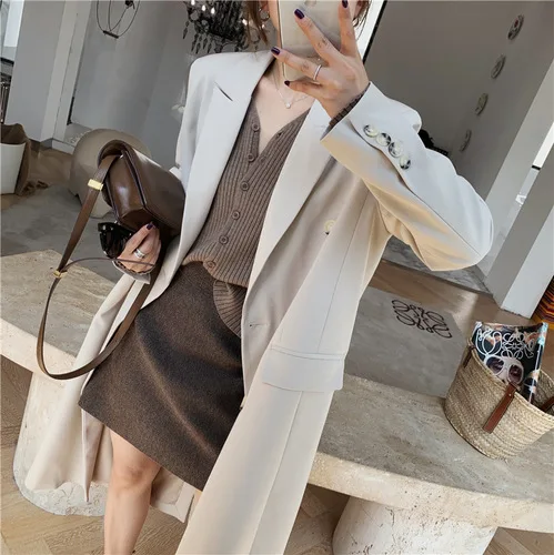 

Spring Autumn Elegant Retro Vintage V-neck Loose Single-Breasted Knitted Woolen Women Lady Cardigan Sweater