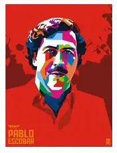 Больше стилей персонаж Пабло Эскобара легенда ретро винтажный художественный