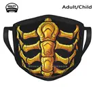 Теплые дышащие маски для лица с изображением скорпиона, Mortal Kombat Scorpion Fatality Kitana Scorpion Pubg Gaming Warrior Gaming