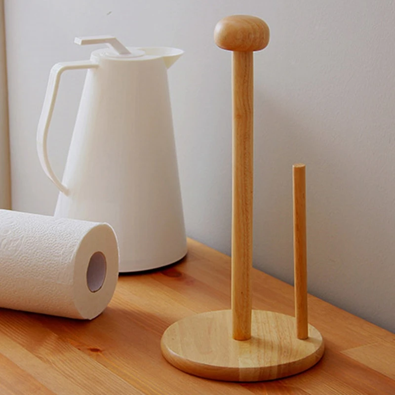 Деревянный бумажный держатель для полотенец Держатель кухонных салфеток