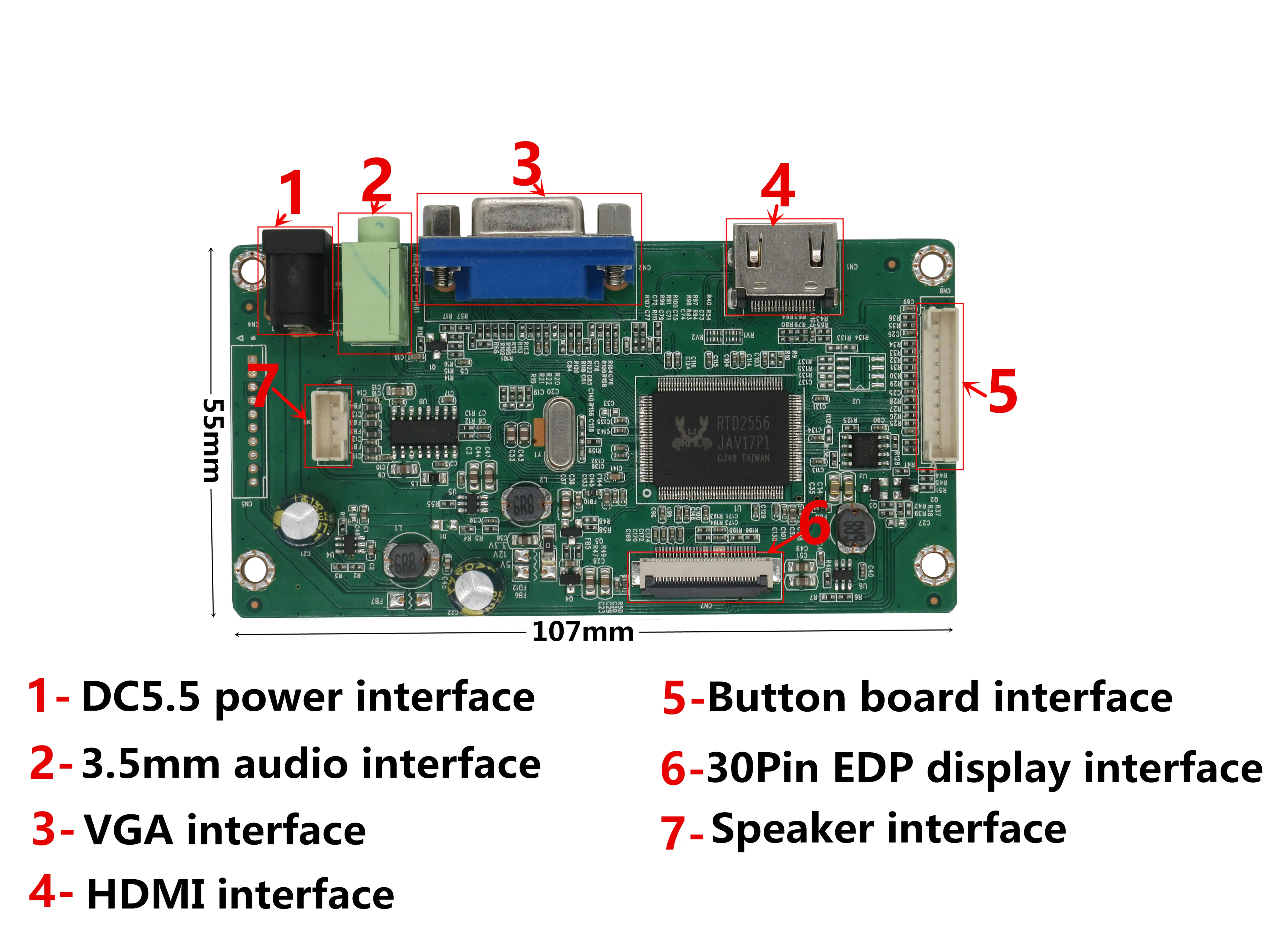 Для смартфонов/GQ1/GT1 N156HCG-EN1/GA2/EBA/GN1/EN2 ЖК-дисплей HDMI-совместимая плата управления