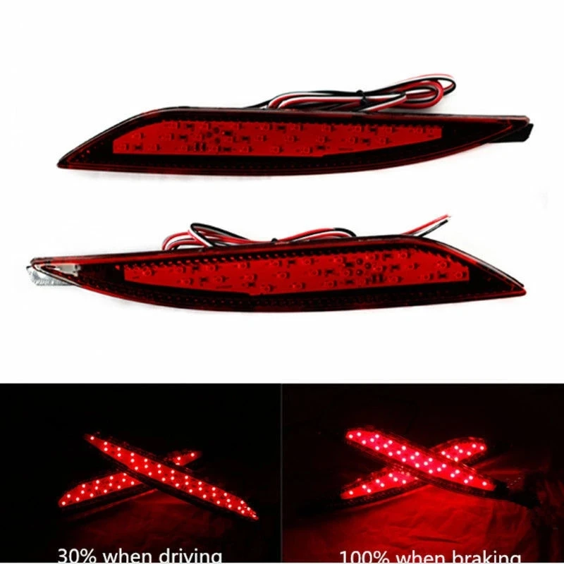 

2pcs Led Rear Bumper Reflector Lights For Hyundai Sonata 8th 2011 2012 2013 2014 Car Tail Light Red Driving Brake Warning Lamp