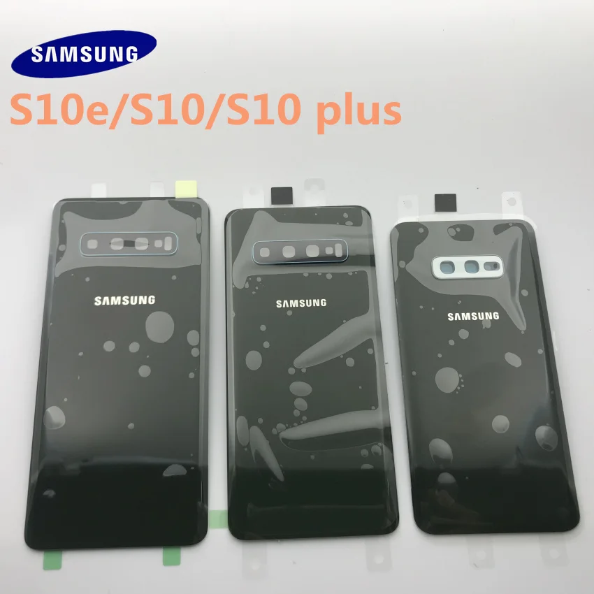 Оригинальная Замена samsung Galaxy S10e G973 S10 G970 S10 plus задняя крышка батарейного отсека+ стеклянная рамка для камеры+ Инструменты