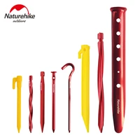 naturehike outdoor camping tent accessories ground nails pegs tent stakes camp equipment aluminum alloy tent pegs plastic stakes