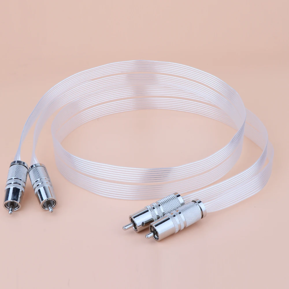 Кабель для подключения Hifi SR 02 RCA кабель с посеребренным разъемом 0 5 м за