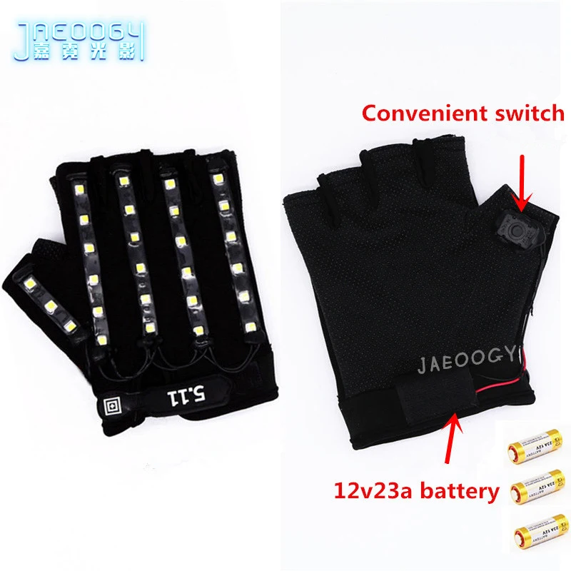 

Luminous glasses High Quality LED Color Gloves Bar Nightclub Stage Performance Fluorescent Goods Halloween Party Props