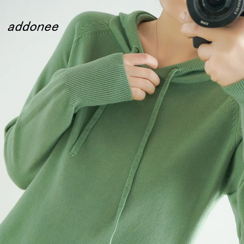 New Spring Autumn Women Cashmere Sweater Sport Hoodie Pullovers Knit Jacket Bottomed Female Loose Streetwear | Женская одежда