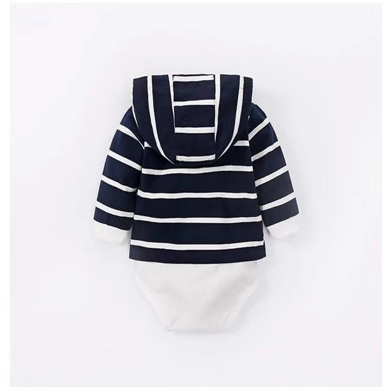 6 Months Baby Boys Hoodies Newborn Infant Toddler Boy Bodysuit  Cotton Long Sleeve Basketball Tops Striped Jumpsuits Onesie