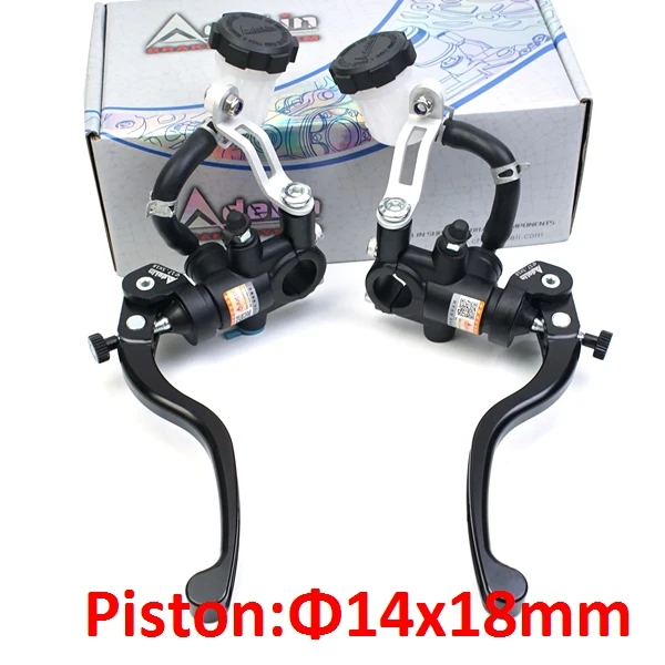 Black 14mm Adelin PX1 поршень 14 16 17,5 19 мм Радиальные мотоциклетный главный цилиндр тормозной муфты рычаг 7/" 22 мм для yamaha mt03 ниндзя 1000 R6 - Цвет: Black 14mm