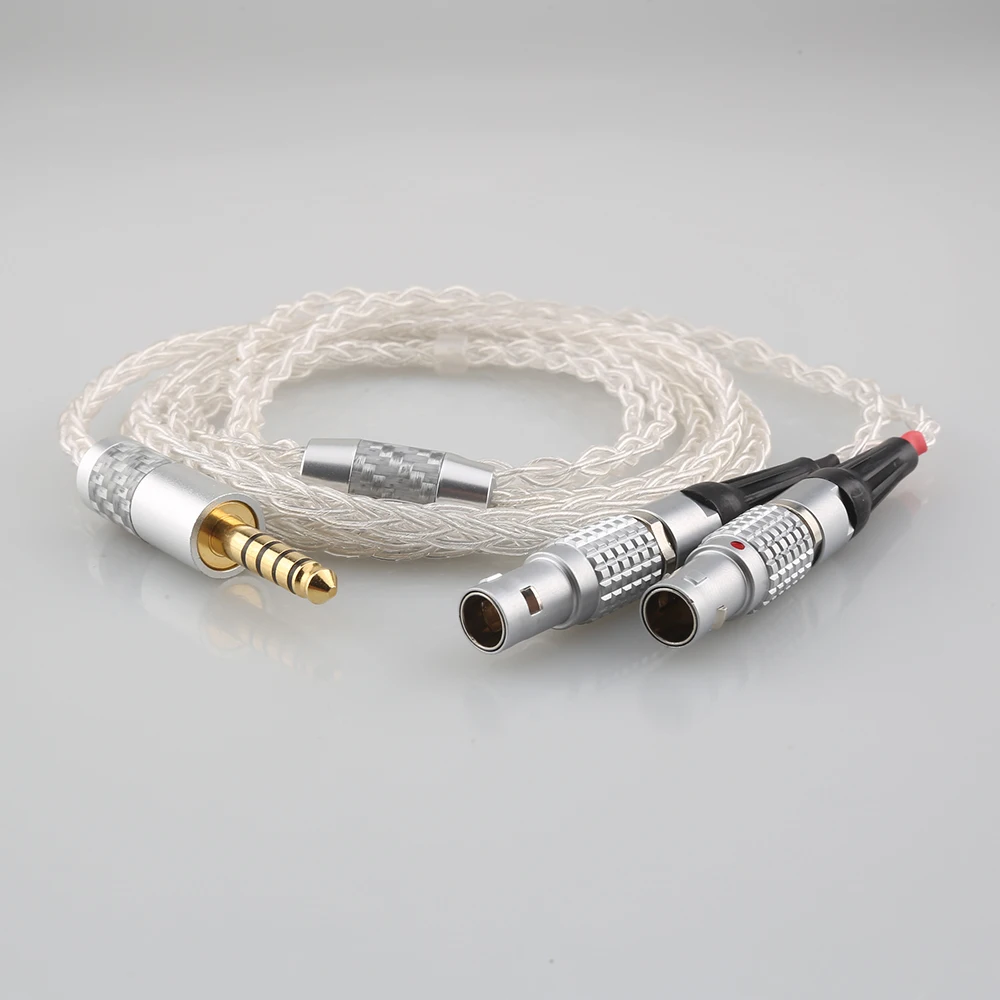 Hi-Fi 100% чистое серебро 8 ядер 2 5 мм 4 3 XLR наушники кабель для наушников фокусного