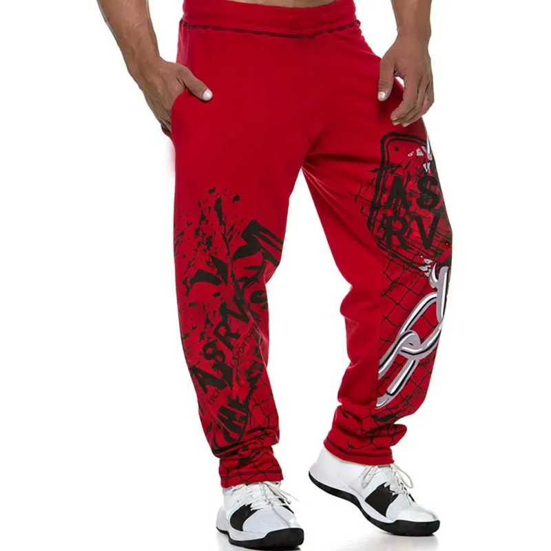 

Sweatpants fitness training joggers casual Autumn cotton Sweatpants Fashion streetwear pants men Elastic waistband