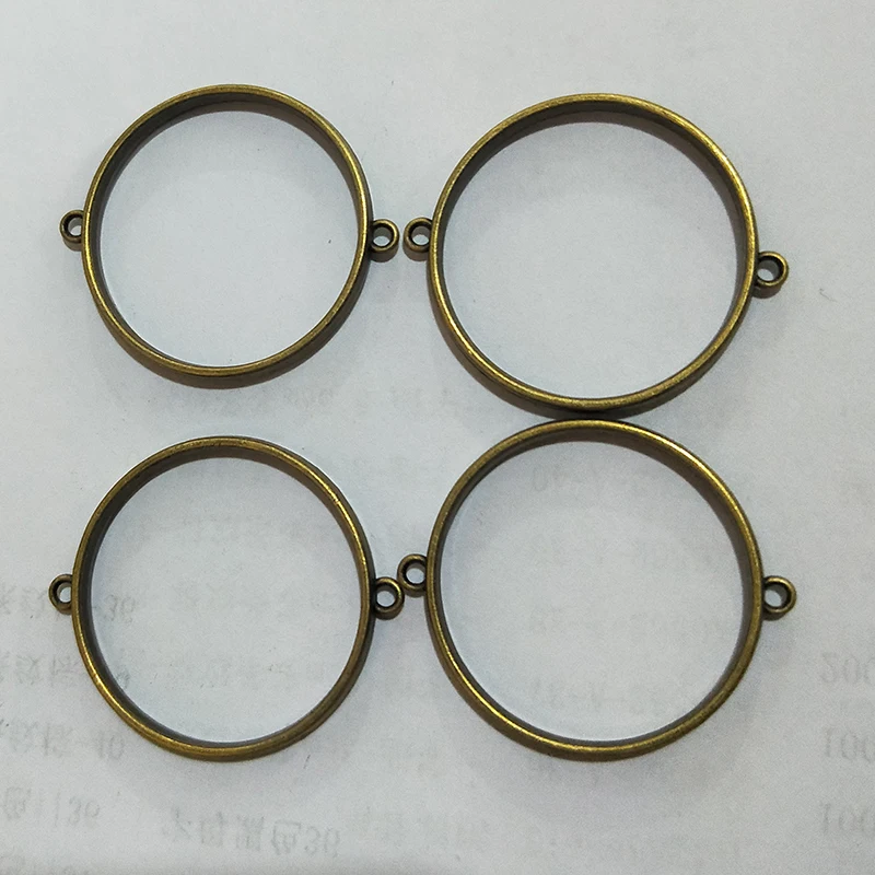 33*39mm Round Pendant Two Circles Making for Necklaces Bracelets Jewelry Accessories