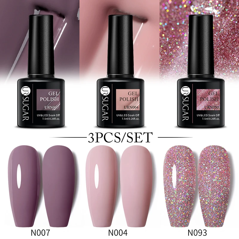 Гель-лак для ногтей полуперманентный с блестками | Красота и здоровье