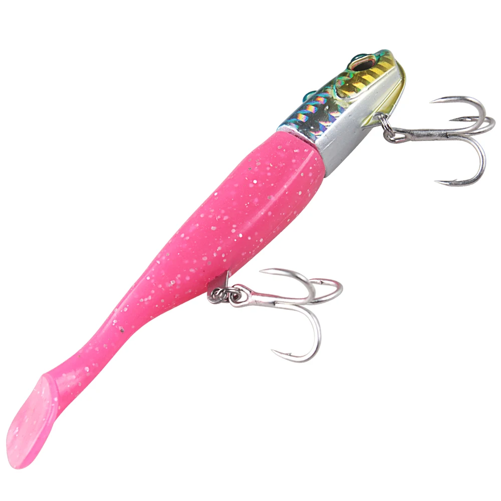 Мягкая рыболовная приманка с тройным крючком и запасным хвостом | Спорт