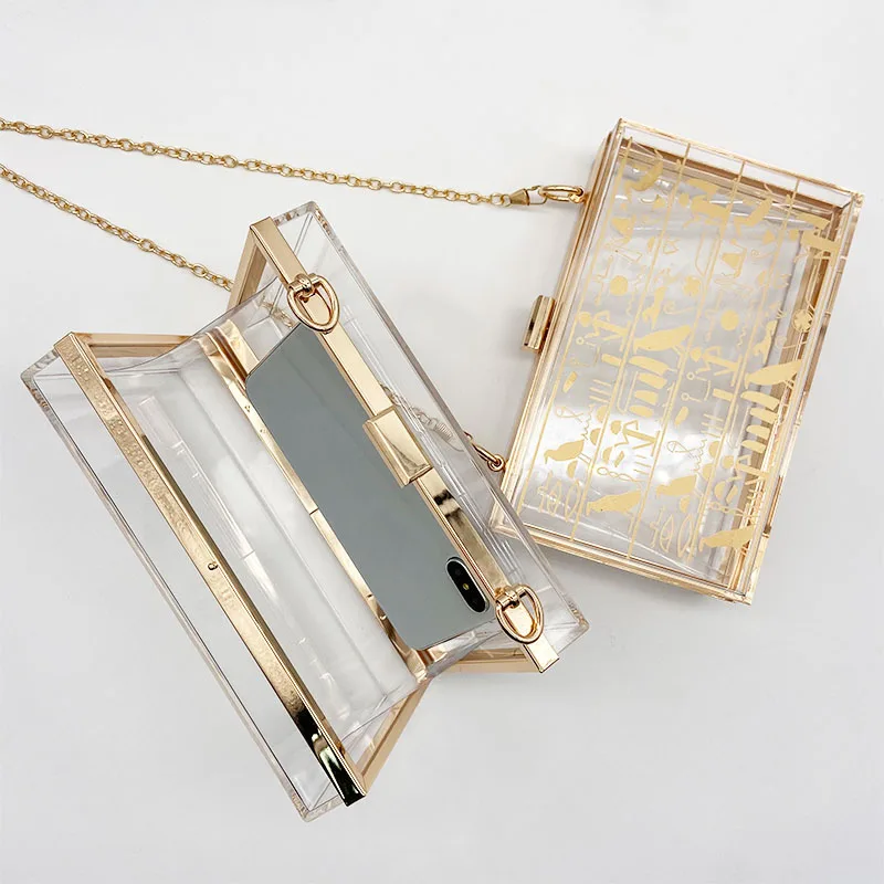 Индивидуальная акриловая сумка с прозрачным рисунком для селфи фото