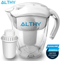 althy 3 5l mineral alkaline water pitcher filter ionizer 400l long life filters purifier filtration system ph alkalizer