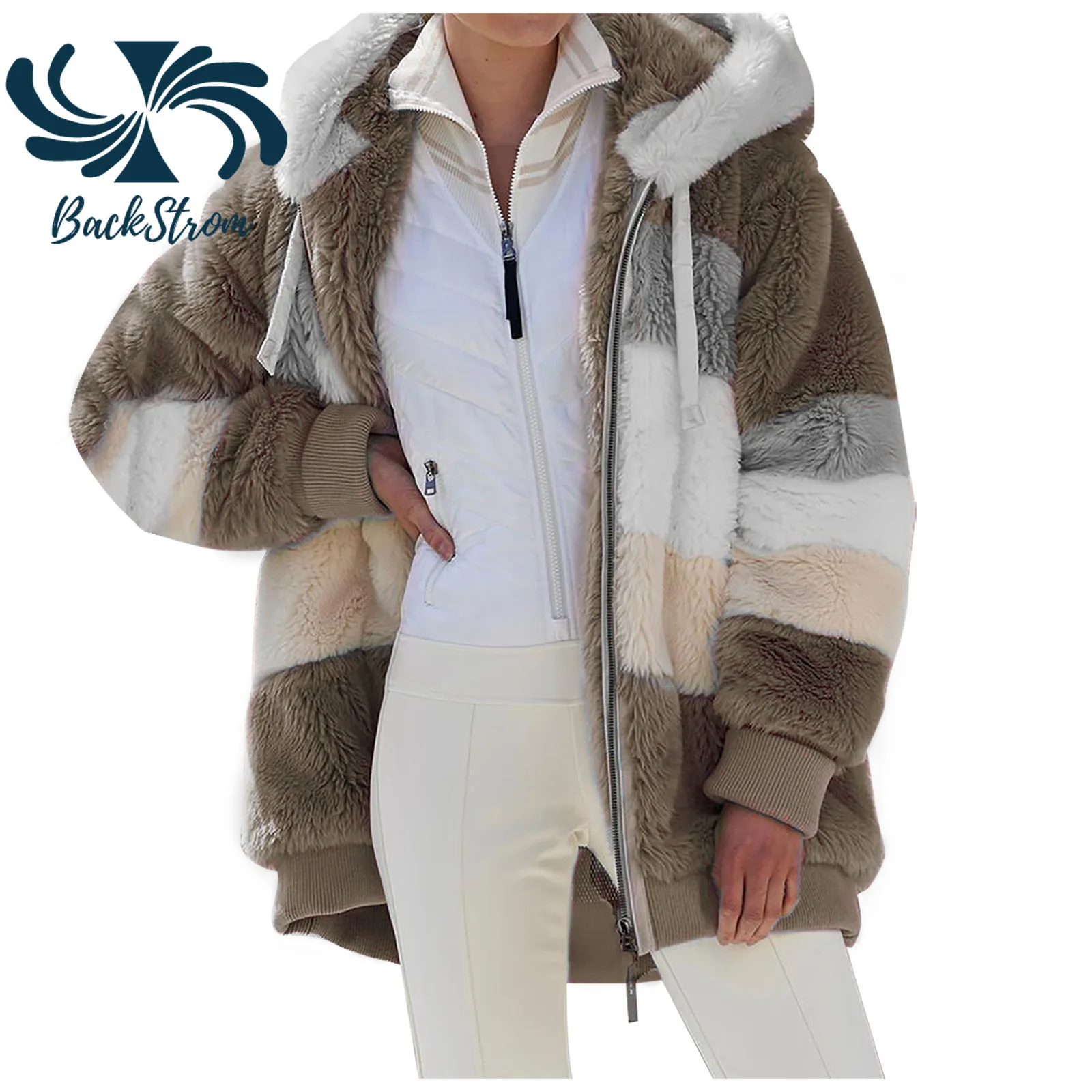 

Женская плюшевая куртка с капюшоном, распродажа 2021