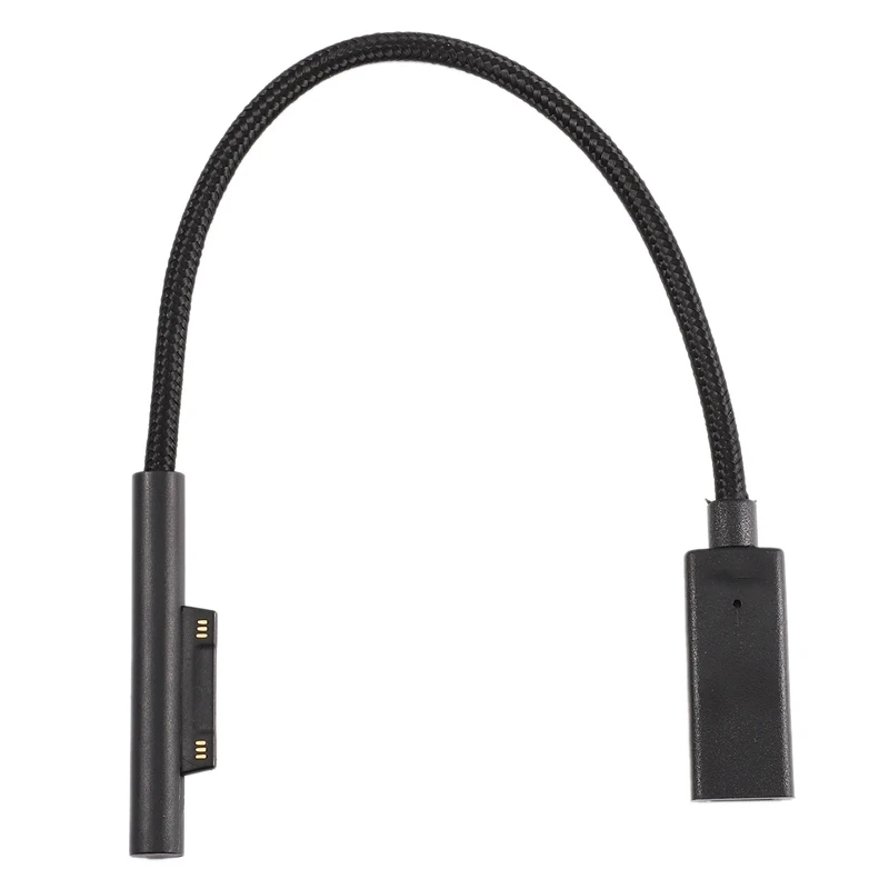 Nylon Braided 0.2M Female USB-C Charging Cable for Surface Pro 6/5/4/3 Laptop 1/2 45W 15V PD | Электроника