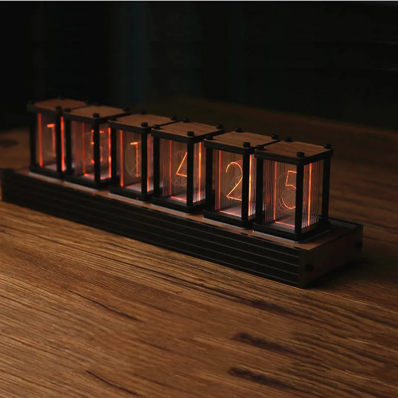 Псевдо светящиеся часы RGB в стиле ретро цифровые Quasi Diy светодиодный рабочий стол
