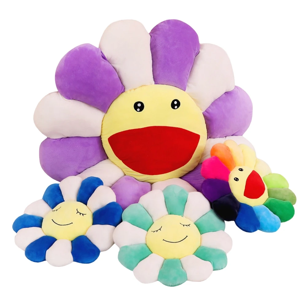 

Подушка плюшевая в виде радужного цветка, 80 см